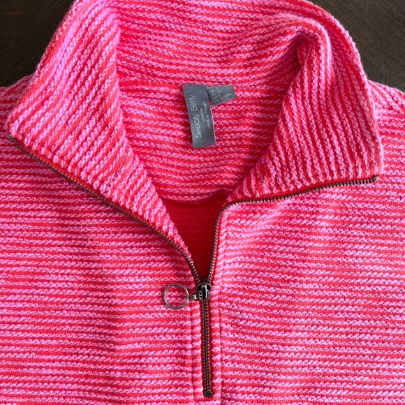 Sweaty Betty Rest Up Half Zip Pullover Sweatshirt Tulip Red Womens Size 6 - Picture 5 of 11